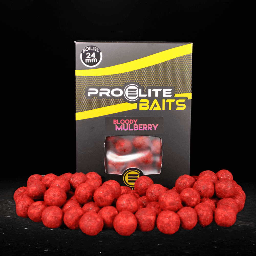 Boilies Pro Elite Baits Gold Bloody Mulberry 24 mm - Tienda Carpfishing