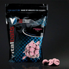 Boilies Vitalbaits Strawberry Nutty 14 mm - Tienda Carpfishing
