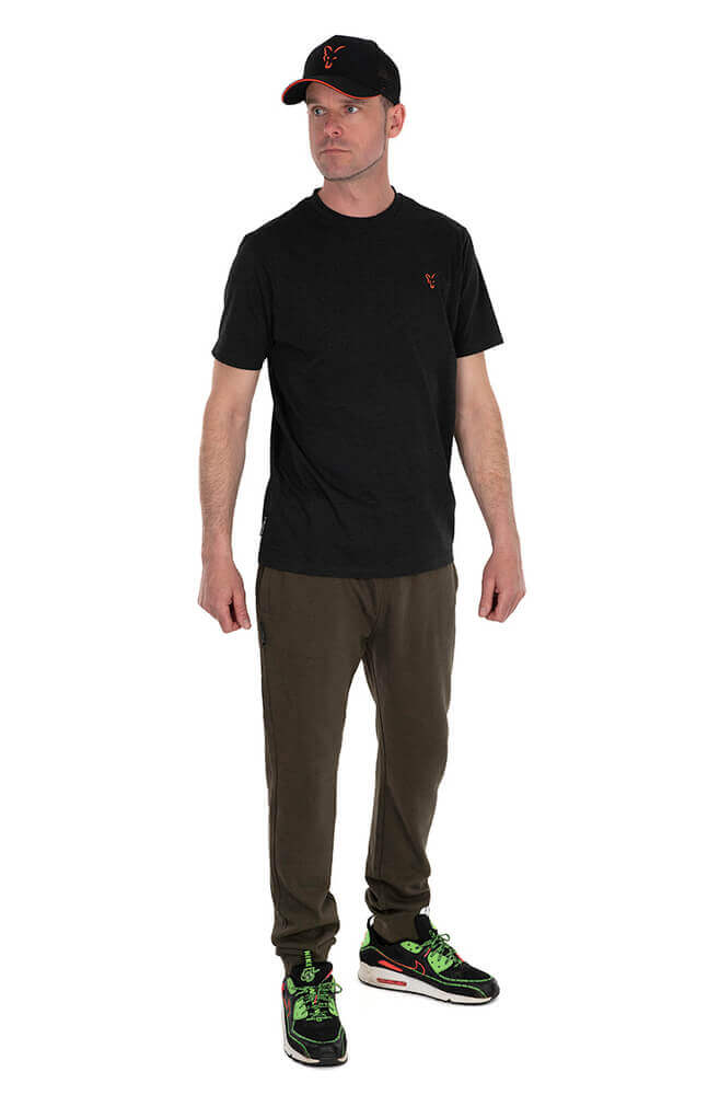Camiseta Fox Collection T Negra y Naranja - Tienda Carpfishing