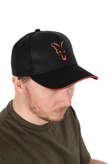 Gorra Fox Baseball Negra - Naranja - Tienda Carpfishing