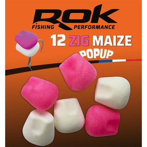 Maíz Zig Pop Up Rok Fishing Rosa/Blanco - Tienda Carpfishing