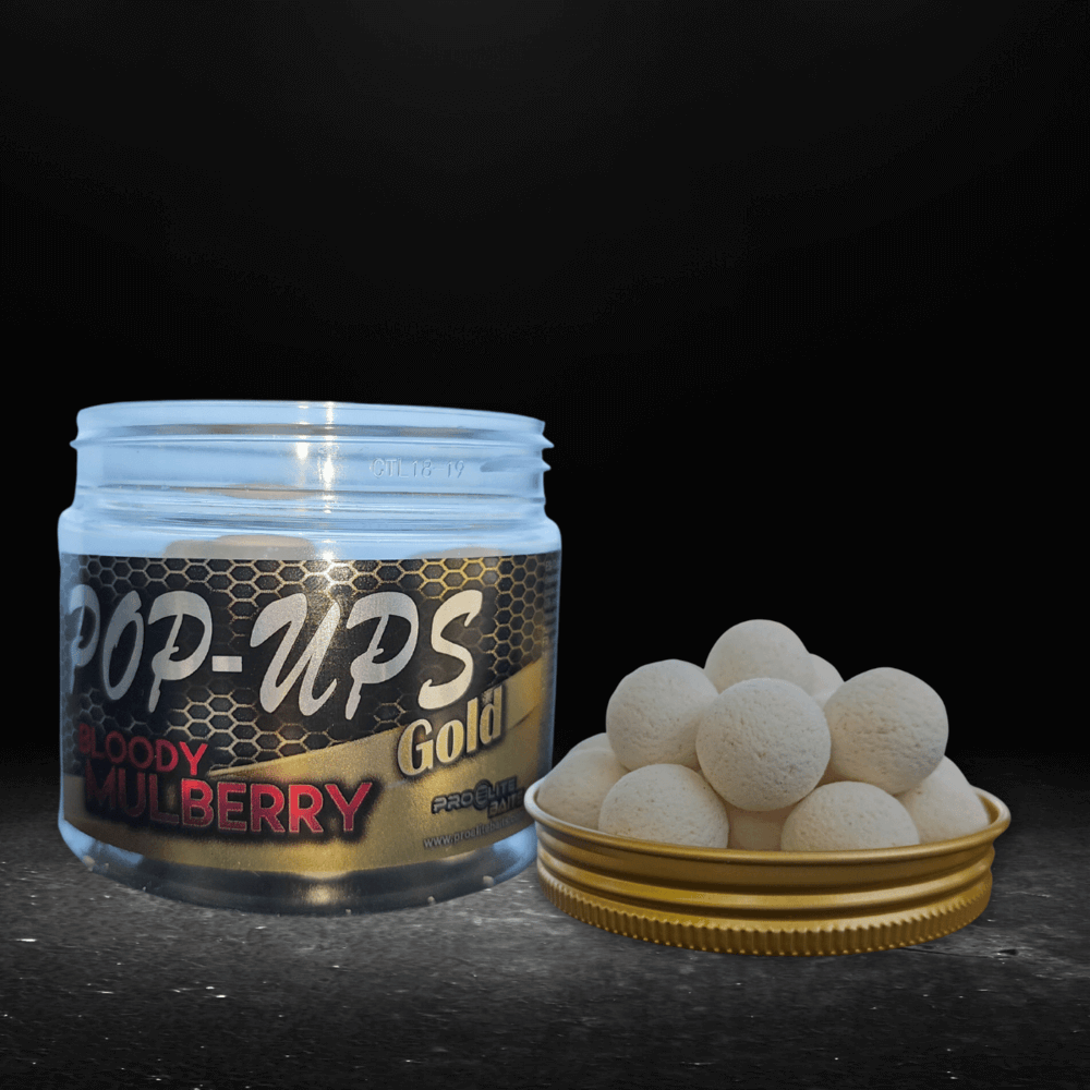 Pop Ups Pro Elite Baits Gold Bloody Mulberry Blanco 14 mm - Tienda Carpfishing