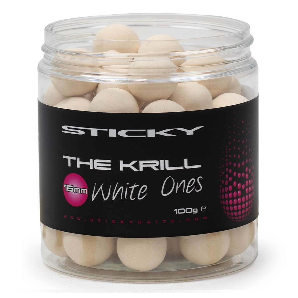 Pop Ups Sticky Krill Blanco 16 mm - Tienda Carpfishing