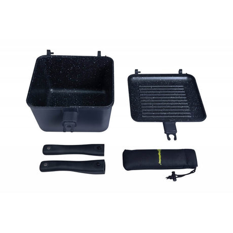Set Utensilios de cocina Ridge Monkey Connect Deep Granite XL - Tienda Carpfishing