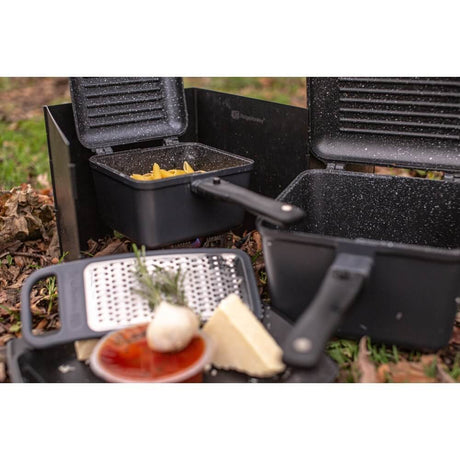 Set Utensilios de cocina Ridge Monkey Connect Deep Granite XL - Tienda Carpfishing
